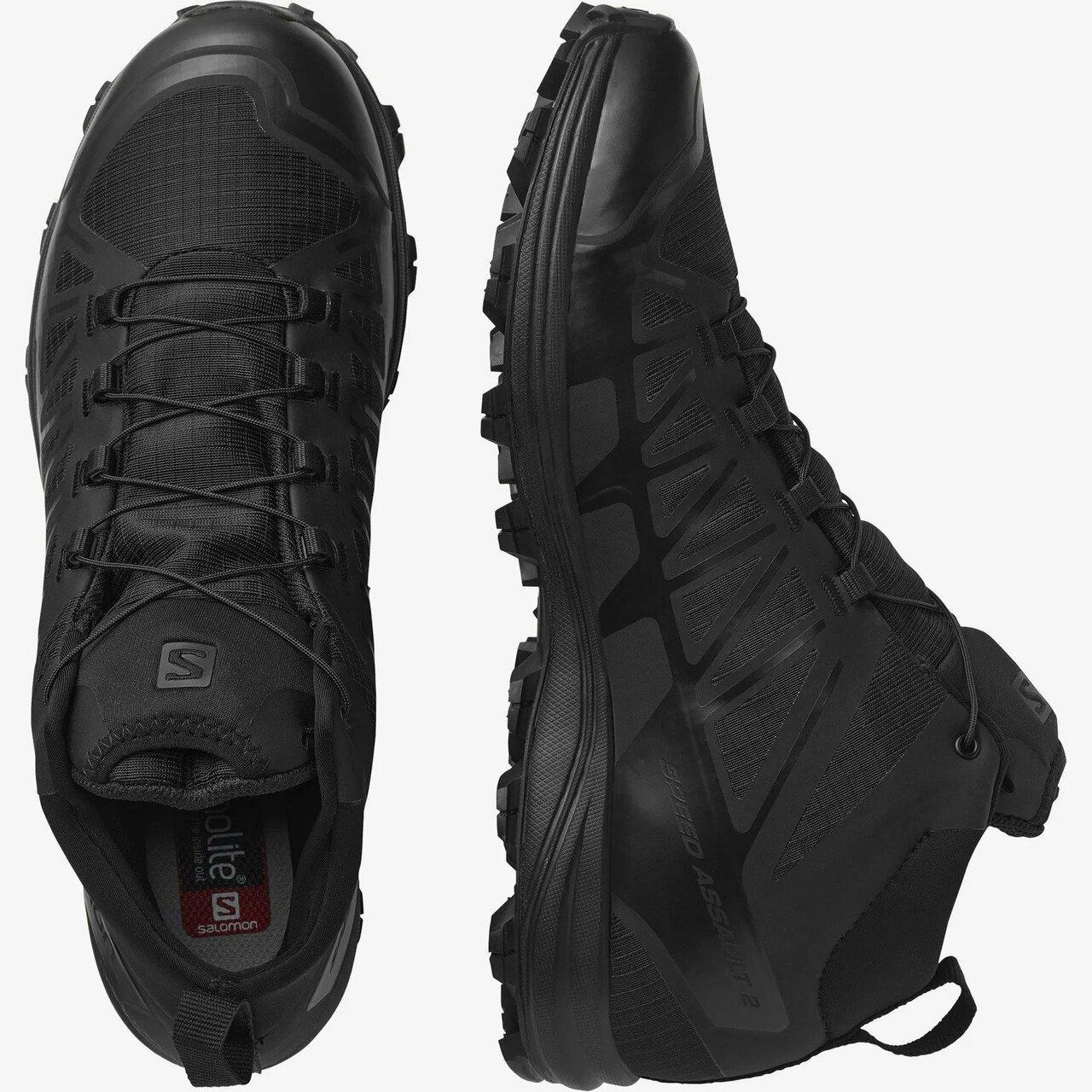 Salomon L41519600 Men's Black QuickLace All-Terrain Speed Assault