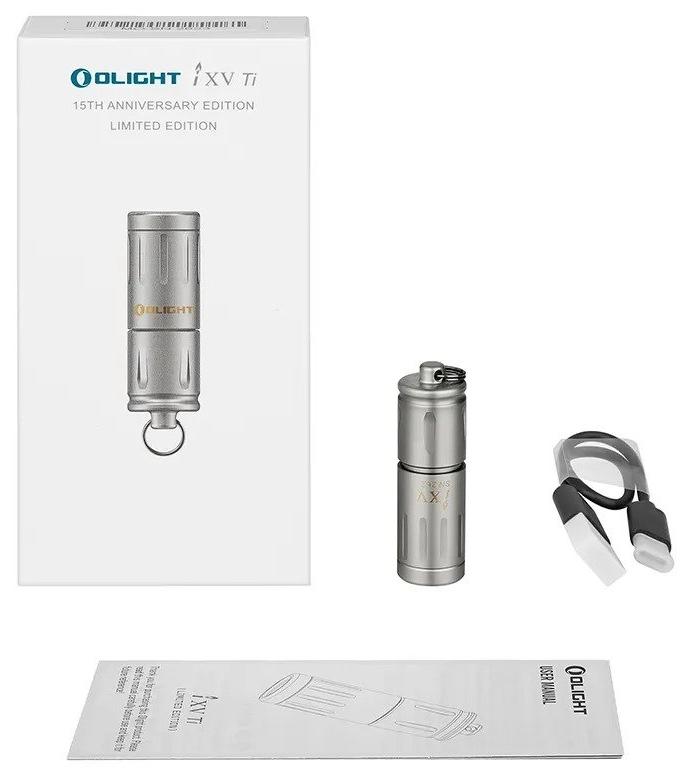 Olight iXV Ti Small Rechargeable EDC Titanium CSP LED Flashlight