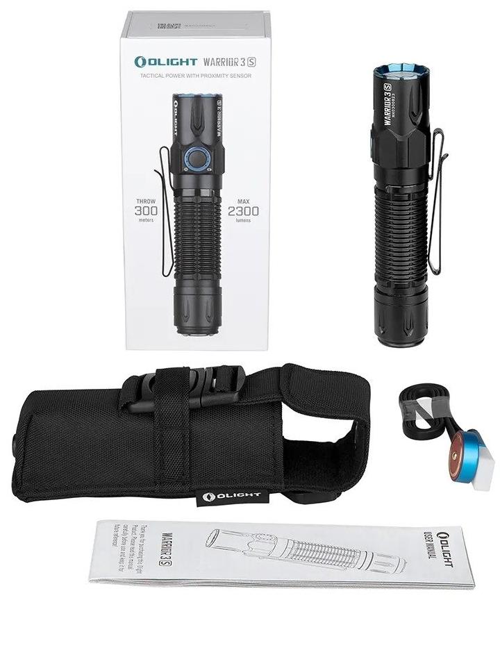 Olight Warrior 3S Rechargeable Dual-Switch Tactical Flashlight