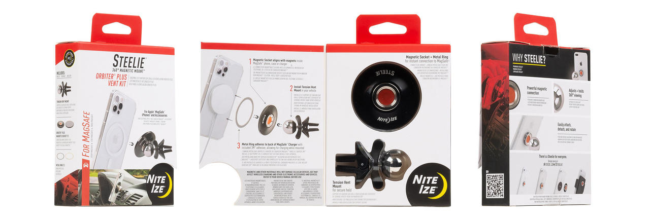 Nite Ize Steelie Orbiter Magsafe Compatible Plus Vent Kit