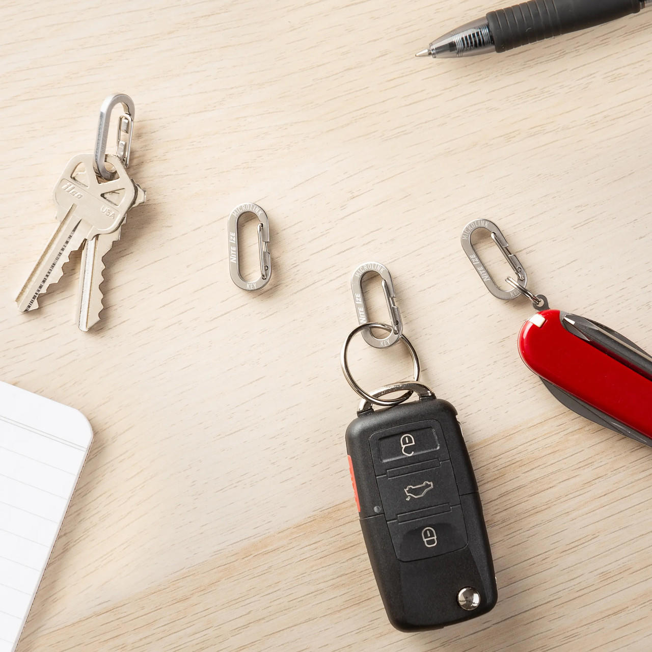 Nite Ize KeyLink Carabiner Stainless Steel - 4 Pack