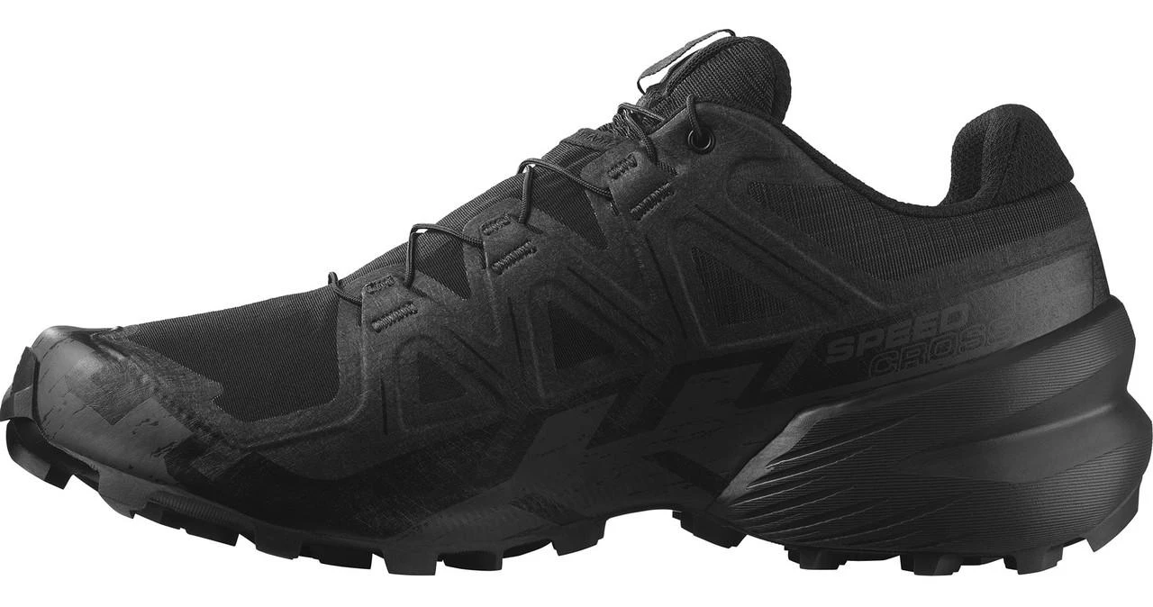 Salomon Black SpeedCross 6 Forces Trail Running Shoe display picture 2