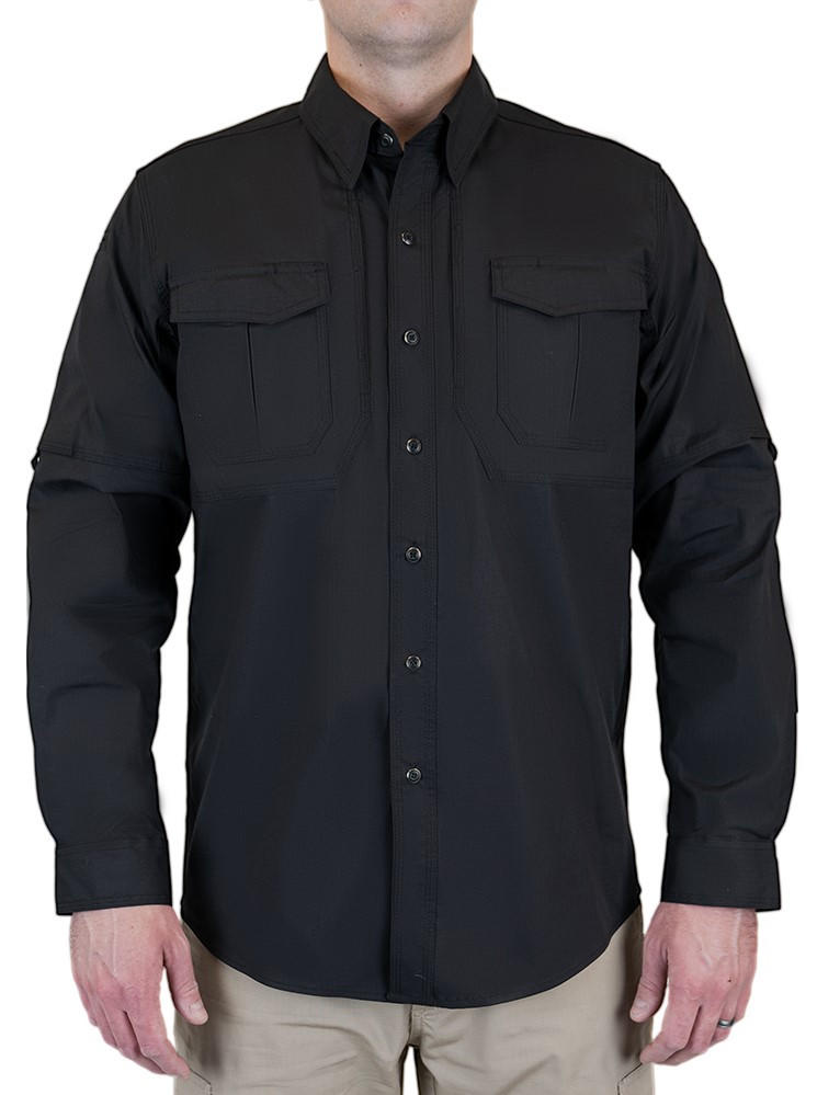 LAPG Men's Battle Rattle Stretch Button Up Long Sleeve Shirt