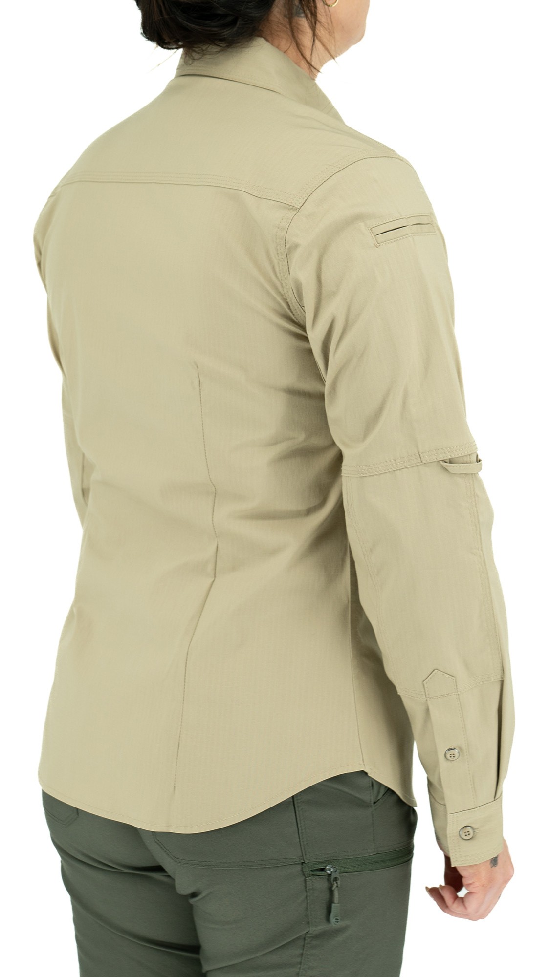 LAPG Women's Battle Rattle Stretch Button Up Long Sleeve Shirt