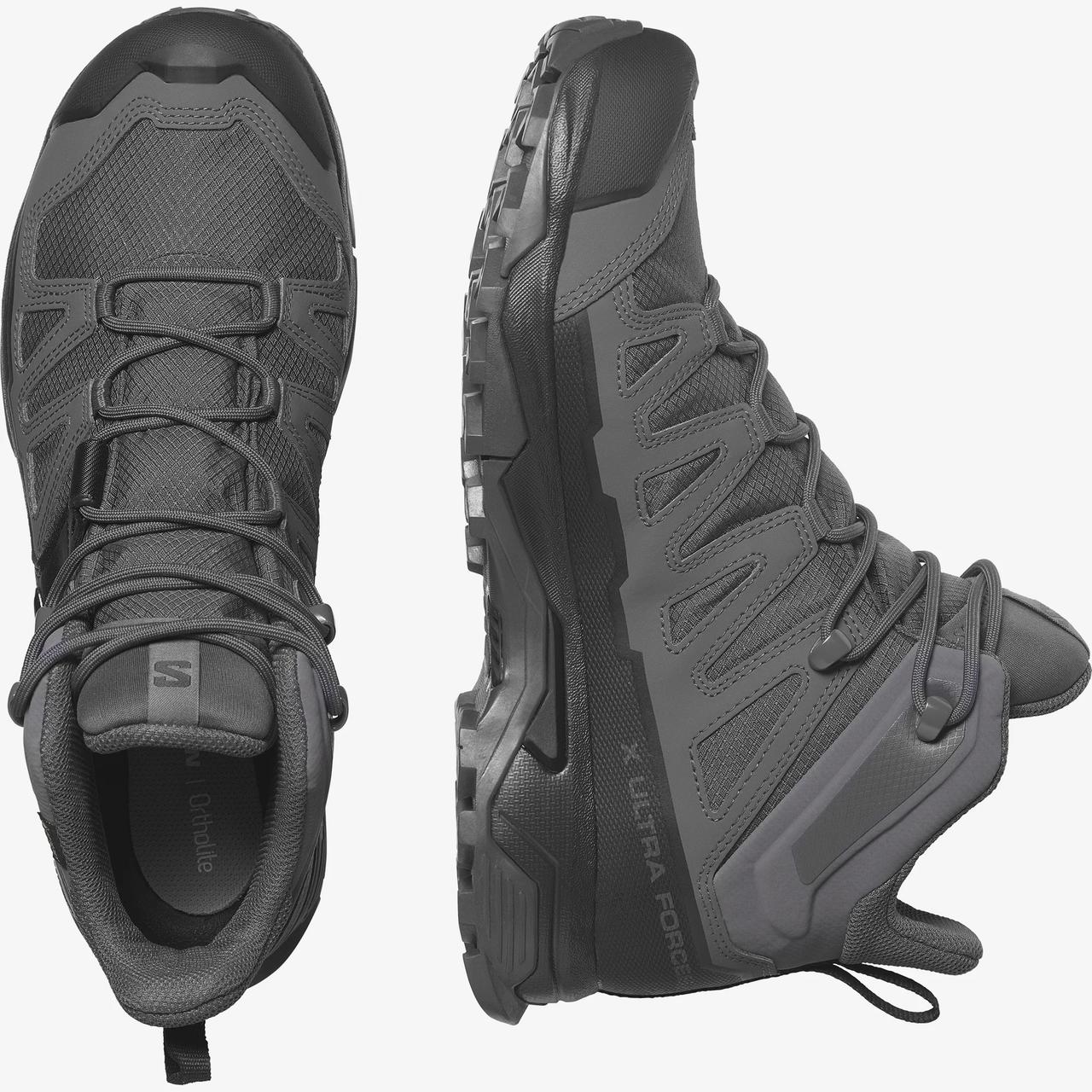 Salomon Men's Wolf Grey X Forces Mid GORE-TEX Waterproof Tactical Boot