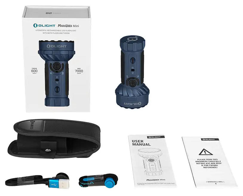 OLIGHT Marauder Mini ブルー Olight Marauder Mini Rechargeable LED Flashlight | Battery