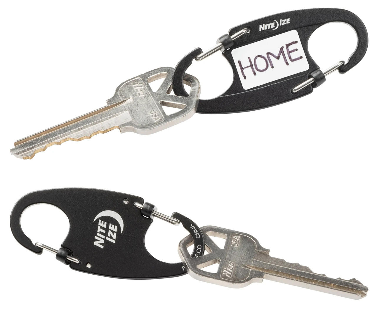 NiteIze IdentiKey SlideLock Dual Carabiner 2 Pack IKSLA-A1-2R6
