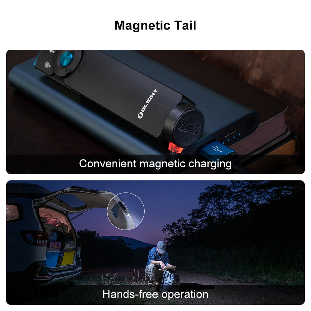 Olight Arkfeld Pro Flat EDC Rechargeable Flashlight w UV and Laser