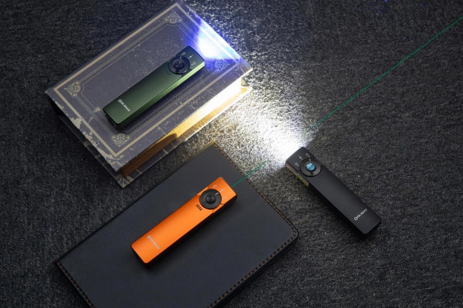 Olight Arkfeld Pro Flat EDC Rechargeable Flashlight w UV and Laser