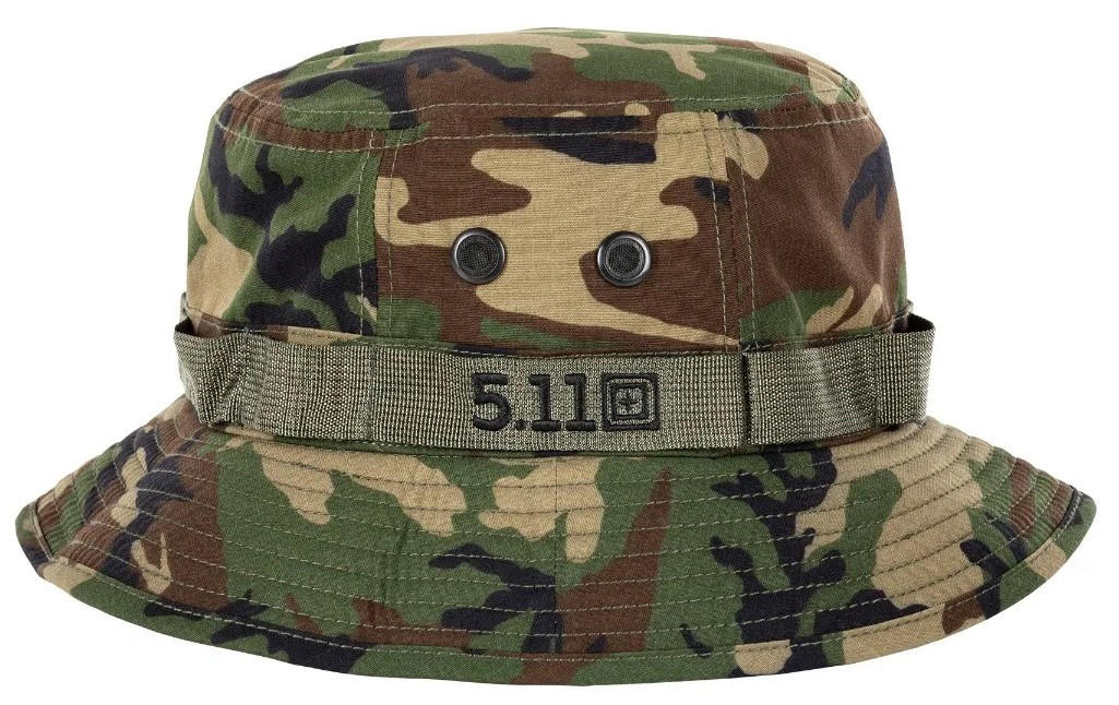 5.11 Tactical Woodland Camo Adjustable Boonie Hat 89514