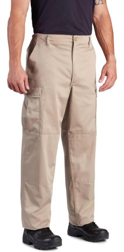 Propper Pantalon BDU en polycoton sergé avec braguette à boutons Olive