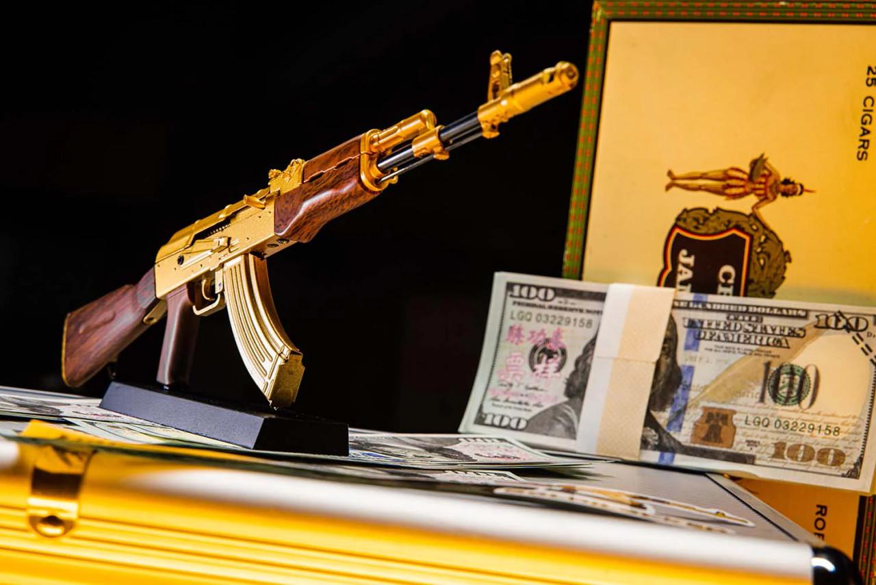 Goat Guns Diecast Model Mini AK47 - Gold
