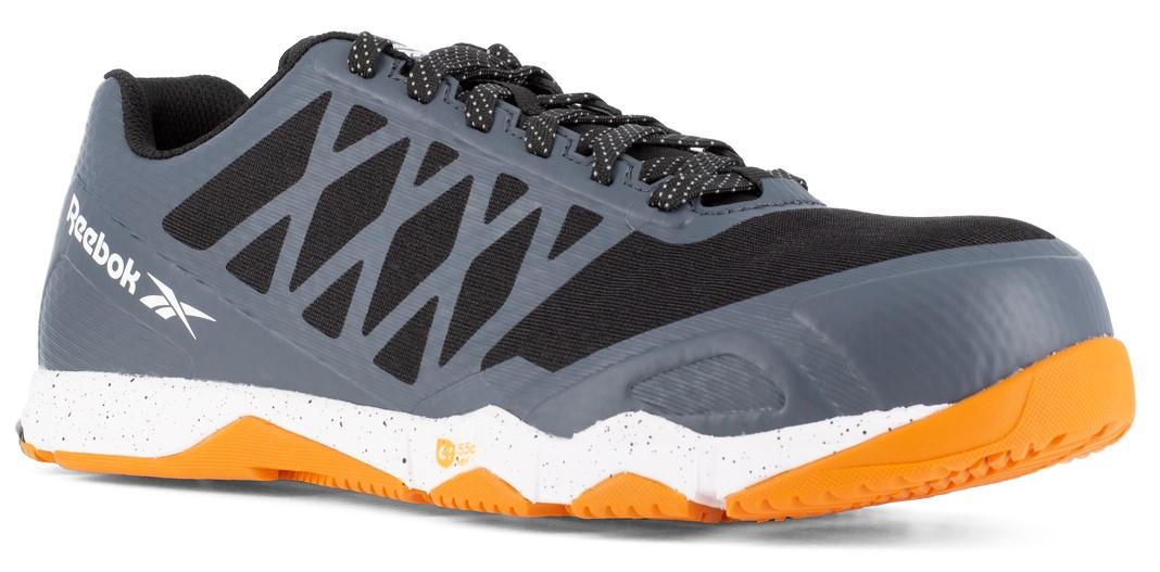 Reebok Gray and Orange Athletic Shoes Reebok Footwear Unisex main image 4