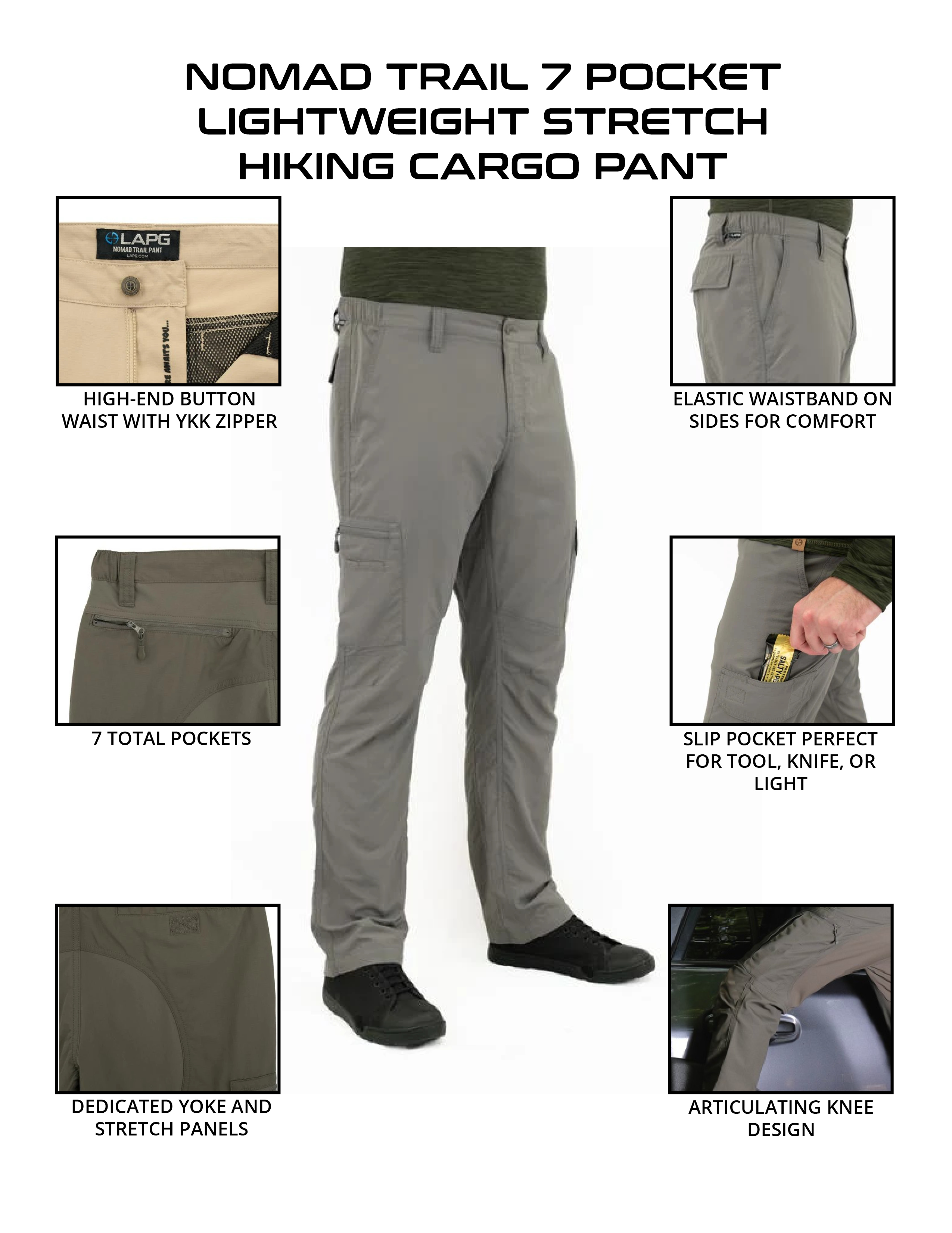 LAPG Nomad Trail Lightweight Stretch Outdoor Hiking Pant