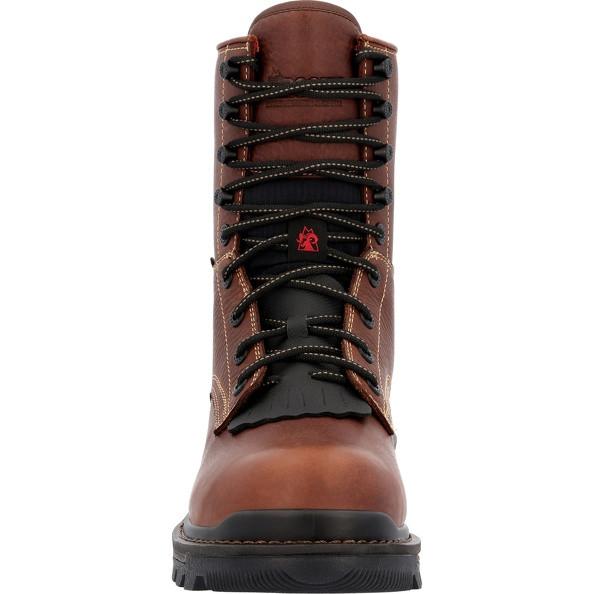 Rocky RKK0397 Rams Horn Men's Brown Logger Waterproof Oil and Slip