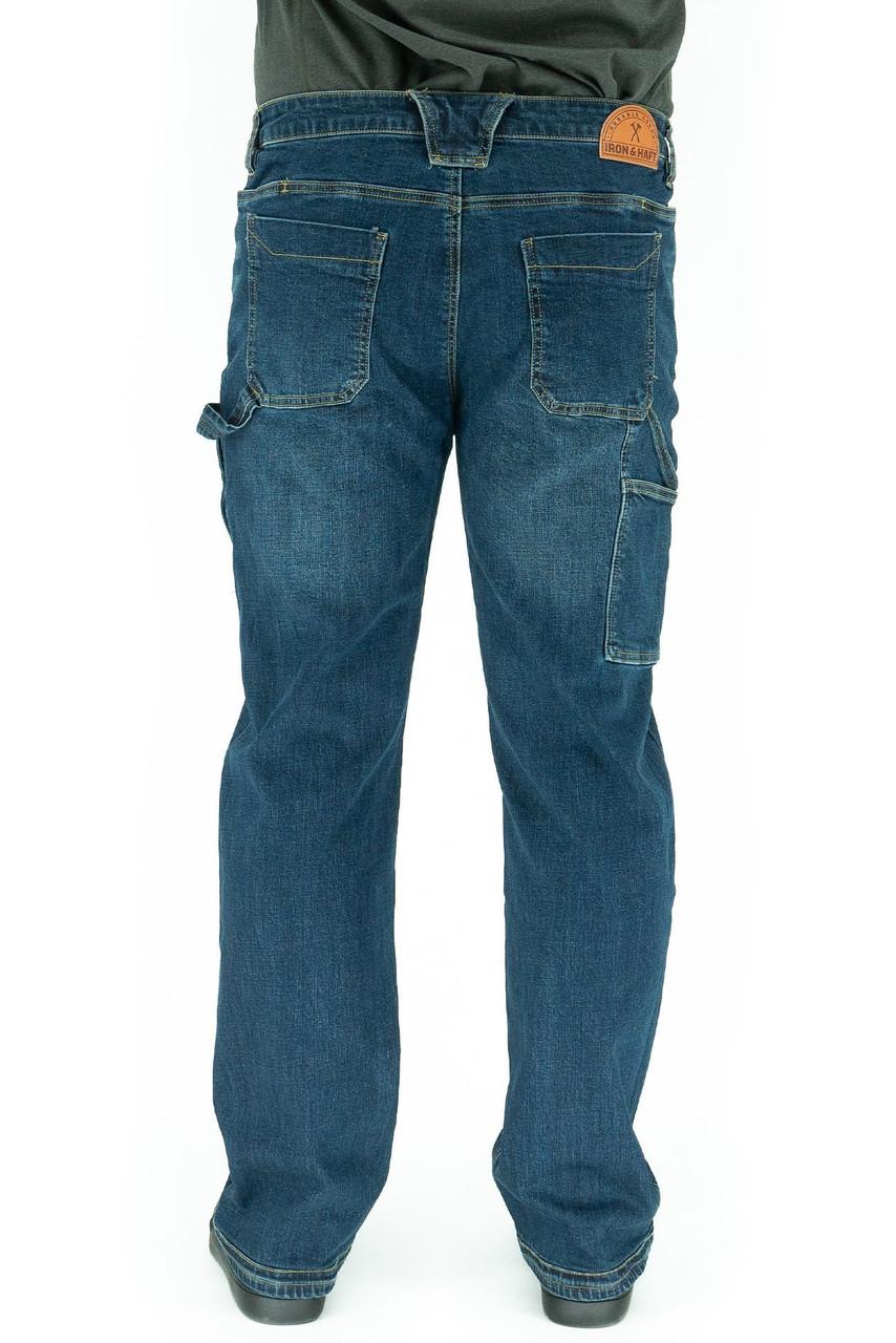 Iron & Haft Men's Journeyman Stretch Denim Durable Work Jeans