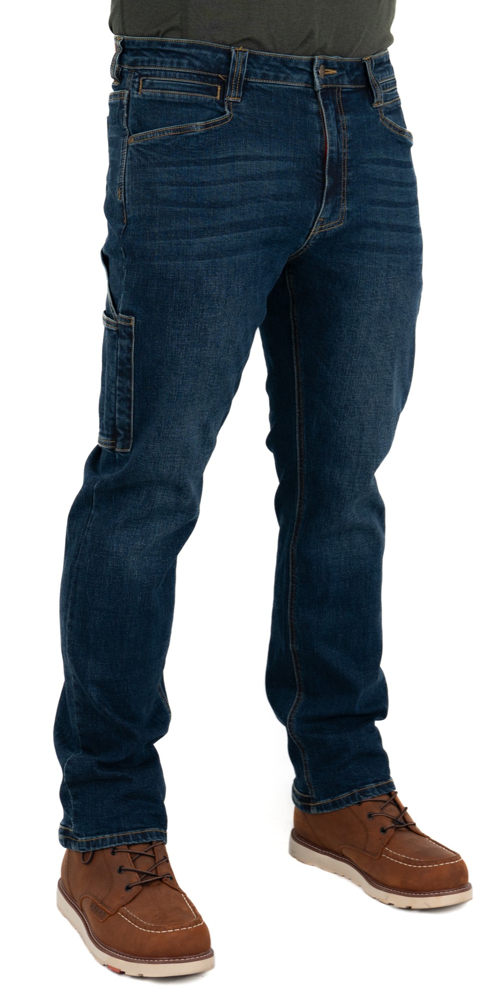 Iron & Haft Men's Journeyman Stretch Denim Durable Work Jeans