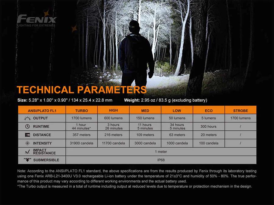 Fenix PD35 V3.0 1700 Lumen Flashlight