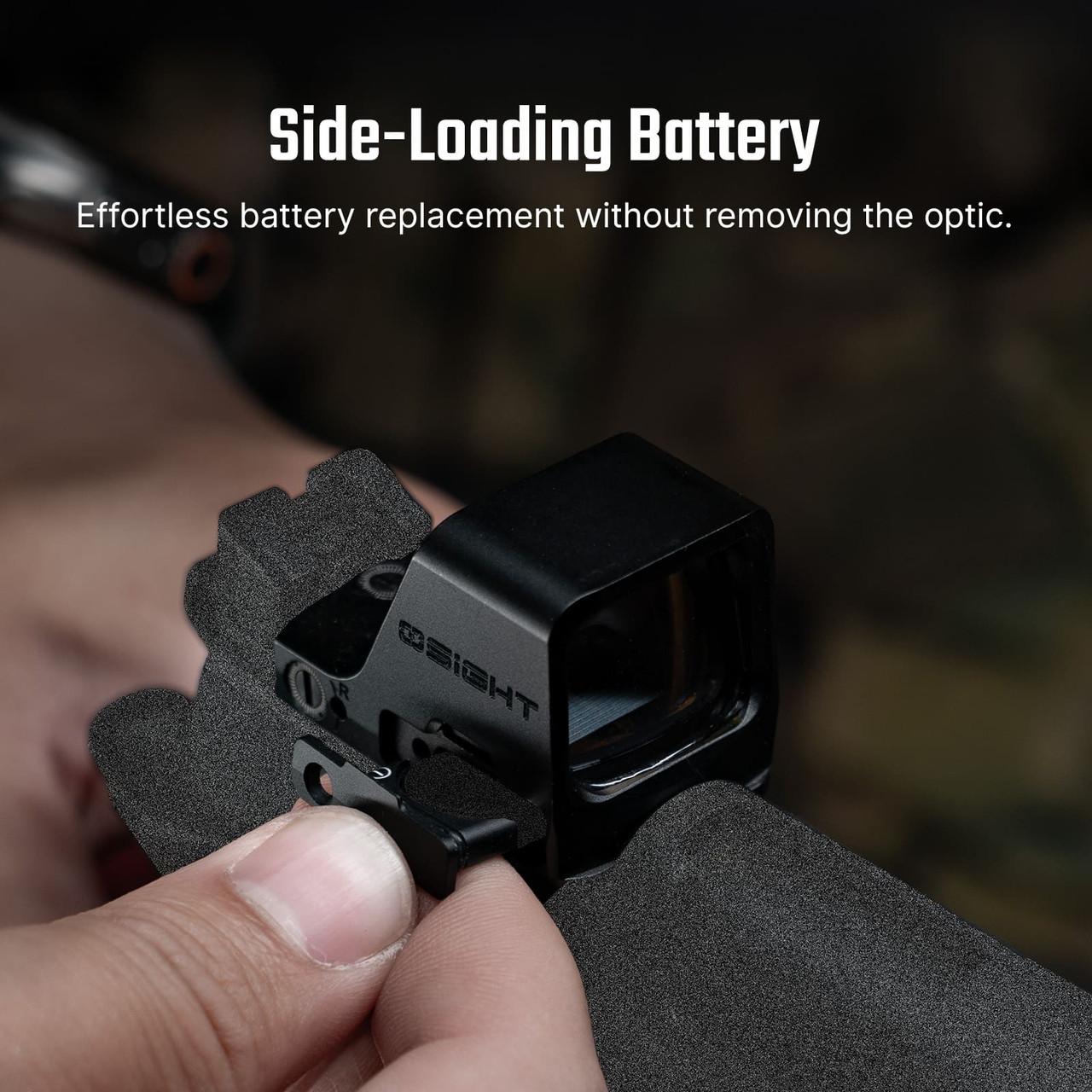 Osight C Open Reflex Optic with Replaceable Side-Loading Battery