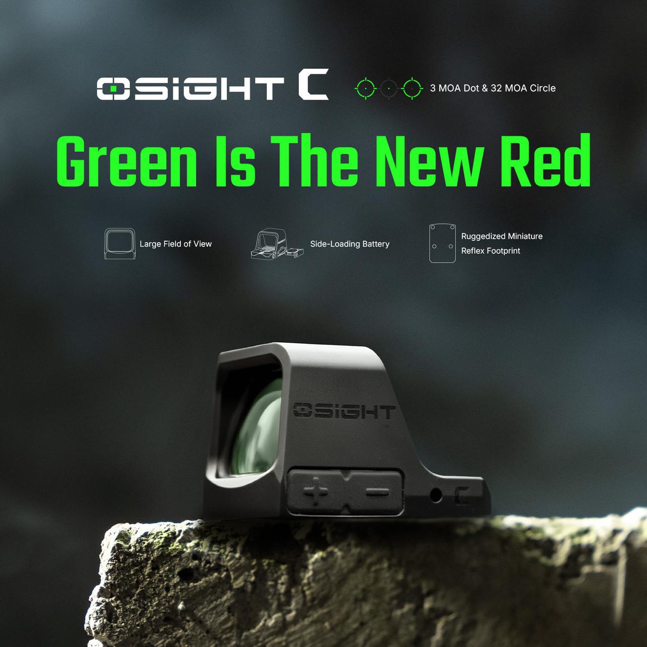 Osight C Open Reflex Optic with Replaceable Side-Loading Battery