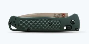 Benchmade Bugout Taiga Green Aluminum Drop-Point Folding Knife