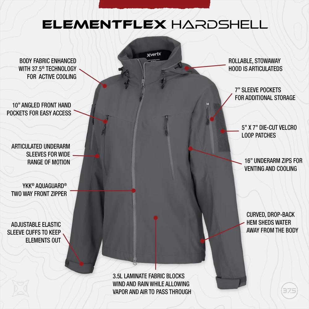 Vertx Men's ElementFlex Hardshell Jacket