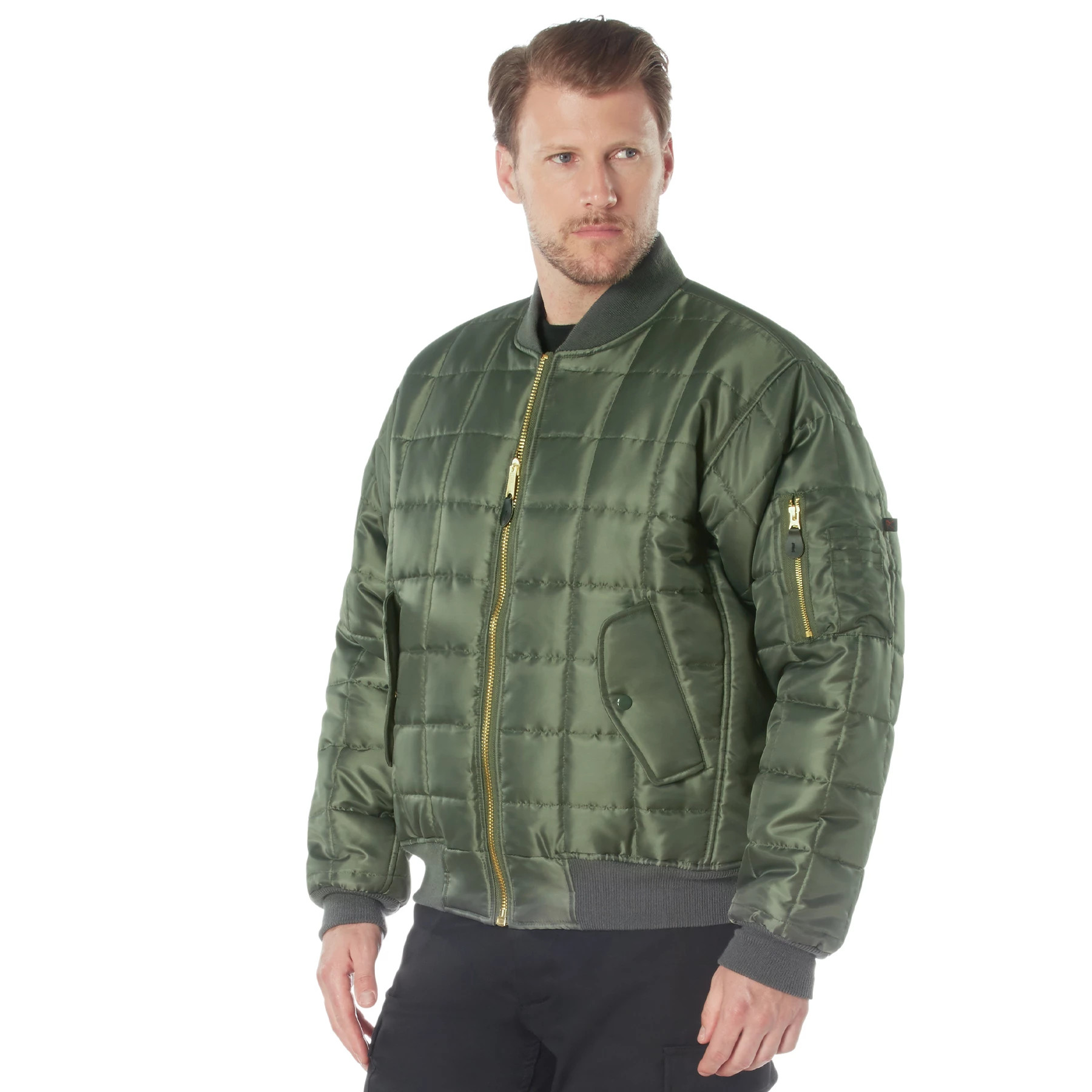 Rothco Quilted MA-1 Flight Jacket with Rtility Pockets