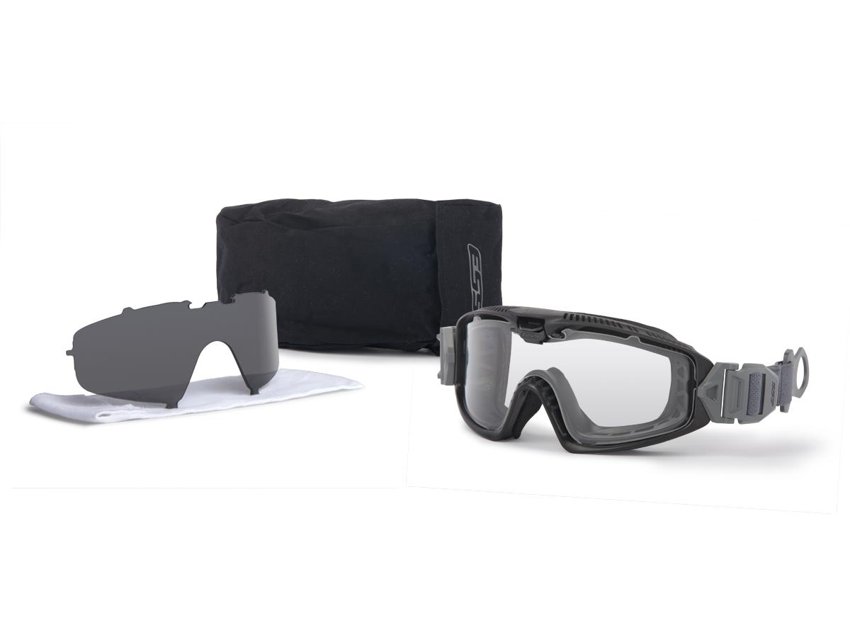 ESS Influx PIVOT Black Goggles w/Clear & Smoke Gray - EE7018-19