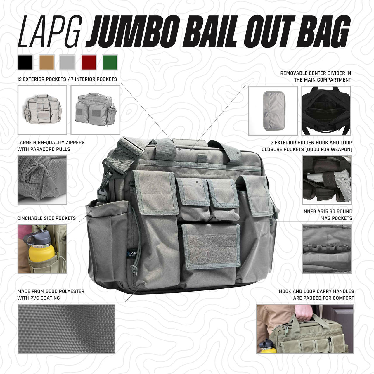 LAPG ジャンボ ベイルアウトバッグ Get Your Bail Out Bag | Made by Cops for Cops | Shop LAPG