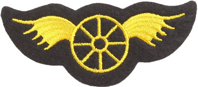 Heros Pride Gold Wheel with Wings Patch