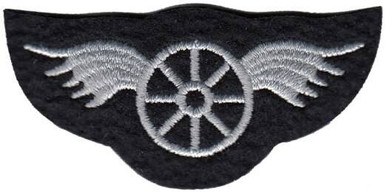 Heros Pride Silver Wheel with Wings Patch