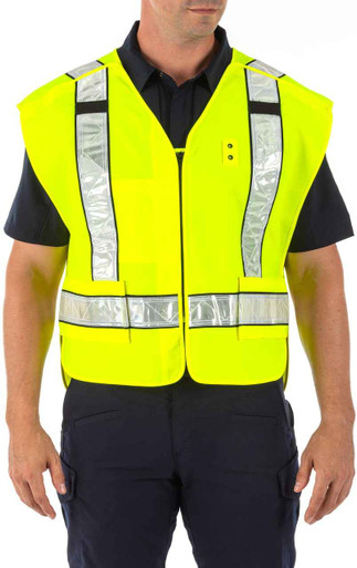 511 Tactical 5 Point Breakaway Hi Vis Safety Vest 49022 Reflective Yellow Regular Polyester