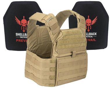 Shellback Tactical Banshee Defender System with Level III 1078 Plates Coyote Nylon