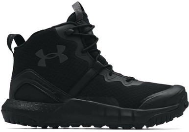 Under Armour Men's Micro G Valsetz Zip Mid Tactical Boot | Black | 14-Standard | Leather/Rubber | LAPoliceGear.com