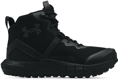 Under Armour Women's Micro G Valsetz Mid Tactical Boot | Black | 12-Standard | Leather/Rubber | LAPoliceGear.com