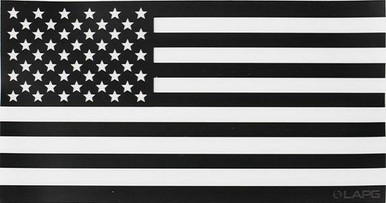 LA Police Gear Large Clear Black US Flag 57inch x 3inch Sticker