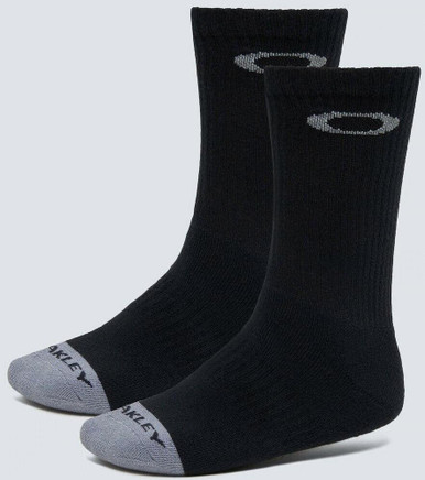 Oakley 5-Pack Crew Socks | Black | Large | Cotton/Nylon/Rubber | LAPoliceGear.com