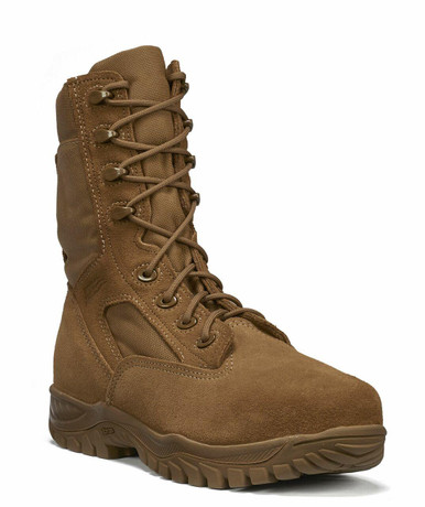 Belleville Boots Men's 8" Hot Weather Steel Safety Toe Tactical Boot - C312ST | Coyote | 14-Wide | Nylon/Leather/Rubber | LAPoliceGear.com