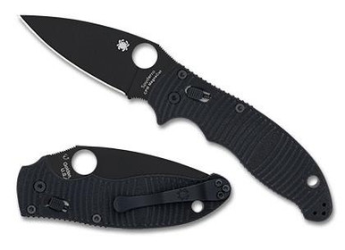 Spyderco Manix 2 Salt Black Magancut Folding Knife C101GMCBKP2