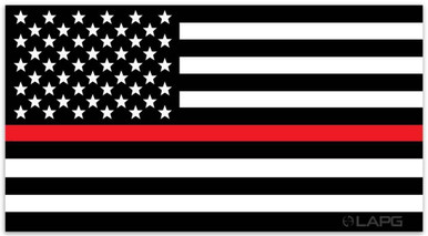 LA Police Gear Large Thin Red Line US Flag 57inch x 3inch Sticker