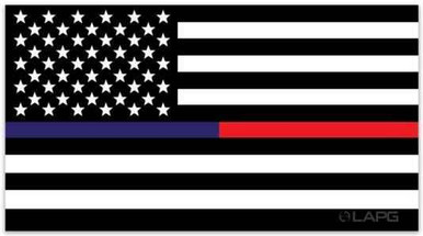 LA Police Gear Large Thin Red Thin Blue Line Flag 57inch x 3inch Sticker