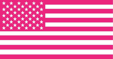 LA Police Gear Large Pink US Flag 57inch x 3inch Sticker