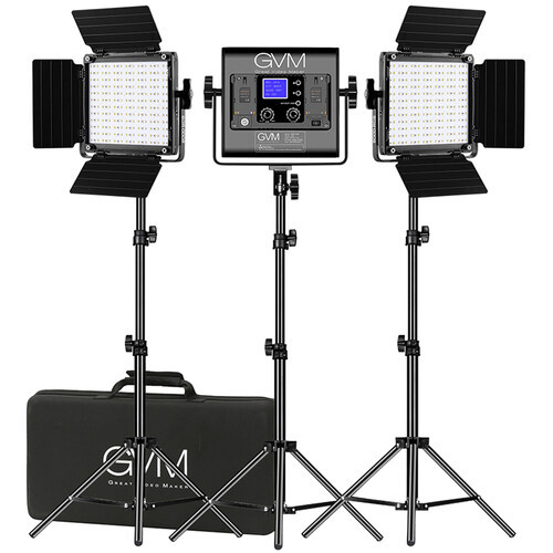 Buy GVM 800D-RGB LED Studio 3-Video Light Kit | MojoComputers