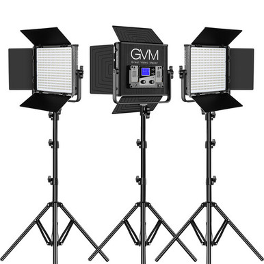 Buy GVM RGB LED Studio 3-Light Soft Video Light Panel Kit 50RS3L