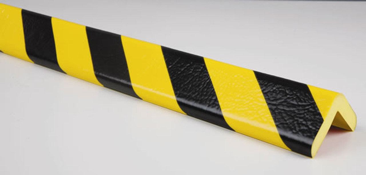 Foam Bumper Guard - Type A, Magnetic Corner Guard, Yellow/Black - ULINE - H-10847