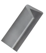 Heavy Duty Rubber Corner Guard - Grey - 84in x 7/8in x 4in x 4in