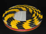 Round Corner Guard Protector, 16ft x 1.56in with Self-Stick Adhesive, Black-Yellow
