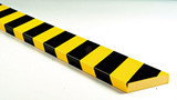 Thickest Flat Surface Protector, 39.38in x 2.88in with Self-Stick Adhesive, Black-Yellow