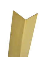 Brass Corner Guard, 24in x 3.5in x 3.5in, 040 ga, 90 Degree, Basic, Muntz, Mirror 8 Polished Finish