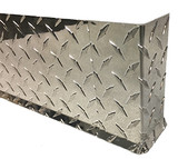 6'' x 2.5'' x 2.5'' - .060 Diamond Plate Aluminum Cove Base Molding (Outside Corner)